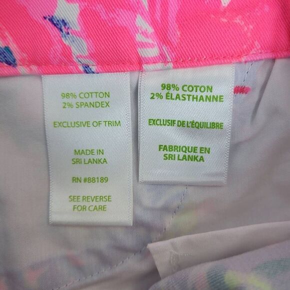 Lilly Pulitzer Womens Chino Pants Rainbow Soleil Callahan Pink Size 2 Colorful - Picture 5 of 8